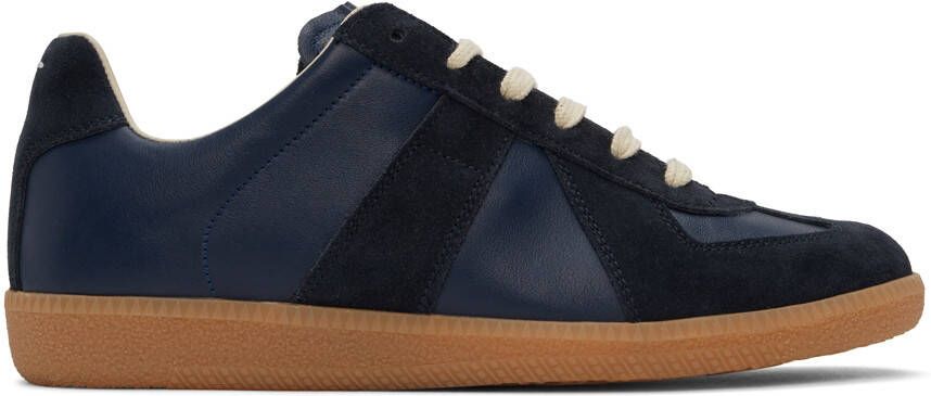 Maison Margiela Navy Replica Sneakers - Picture 4