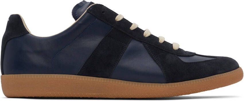 Maison Margiela Navy Replica Sneakers - Picture 5