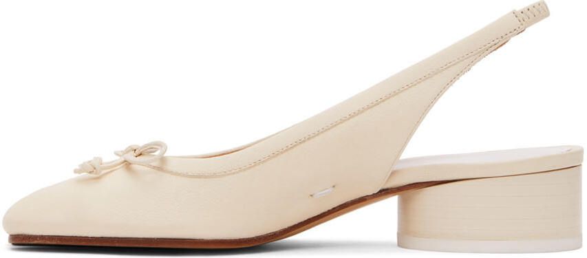 Maison Margiela Off-White Slingback Tabi Heels - Picture 2