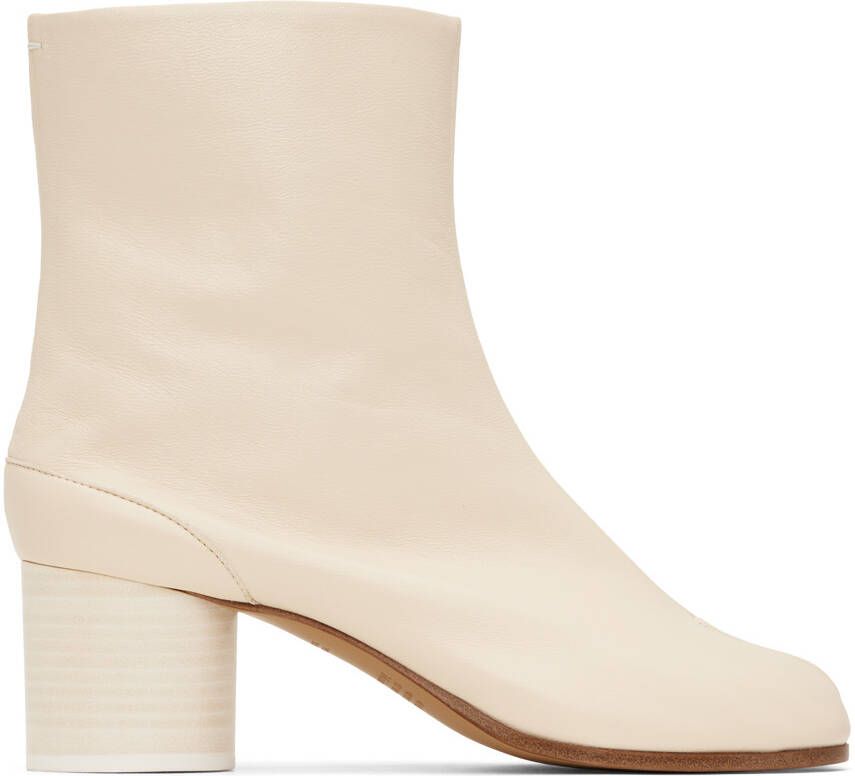 Maison Margiela Off-White Tabi Ankle Boots - Picture 5