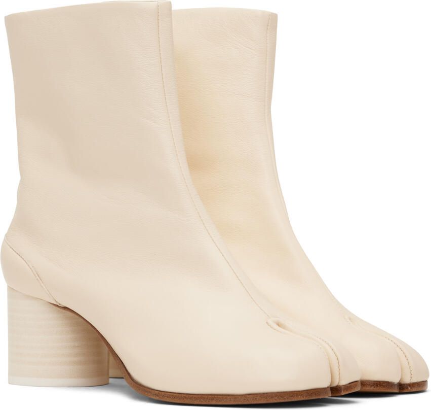 Maison Margiela Off-White Tabi Ankle Boots