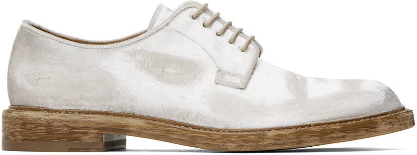 Maison Margiela Off-White Velvet Derbys - Picture 5