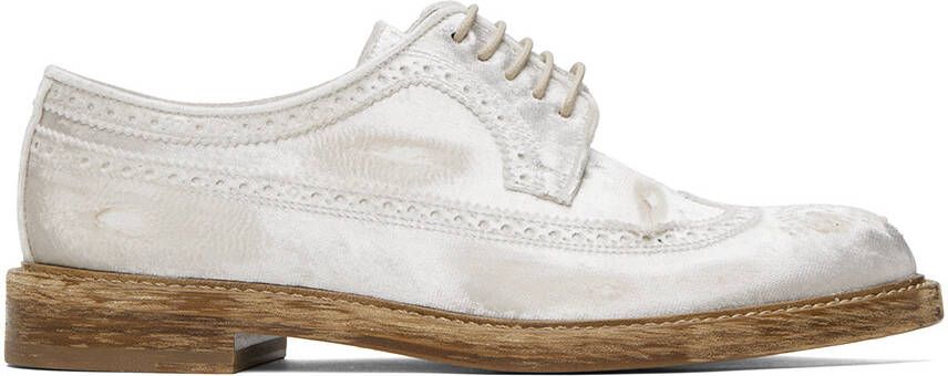 Maison Margiela Off-White Velvet Derbys - Picture 5