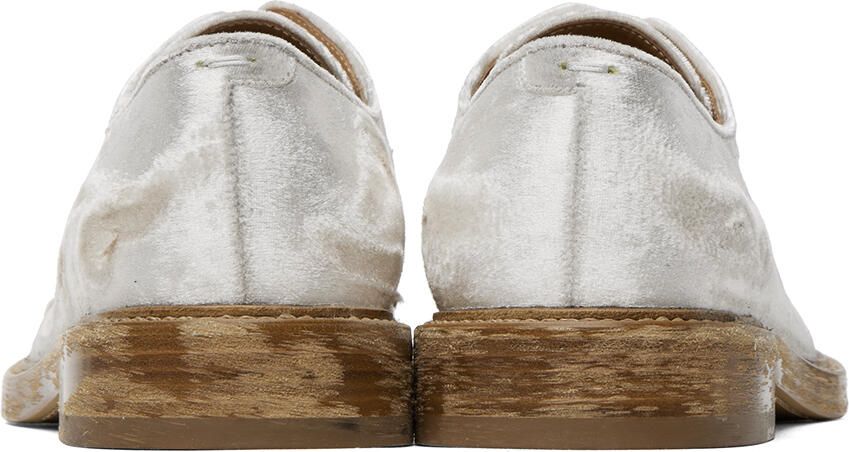 Maison Margiela Off-White Velvet Derbys