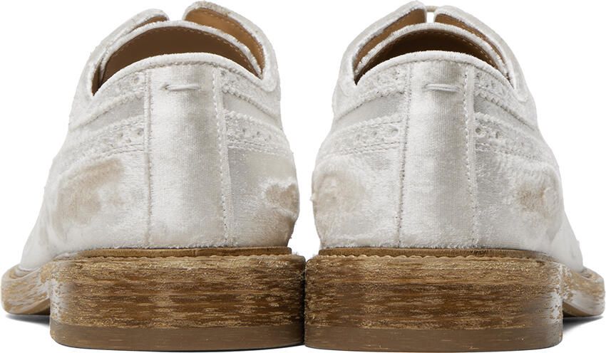 Maison Margiela Off-White Velvet Derbys