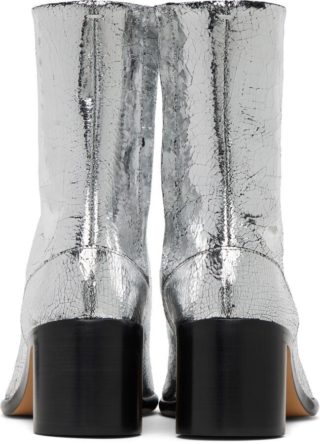 Maison Margiela Silver Broken Mirror Tabi Boots - Picture 4