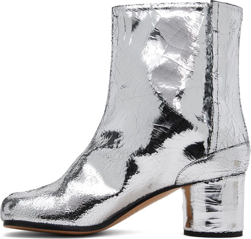 Maison Margiela Silver Tabi Broken Mirror Boots - Picture 8
