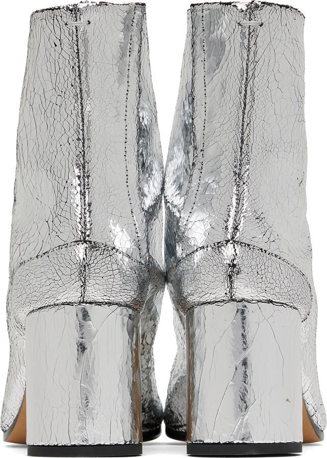 Maison Margiela Silver Tabi Broken Mirror Boots - Picture 10
