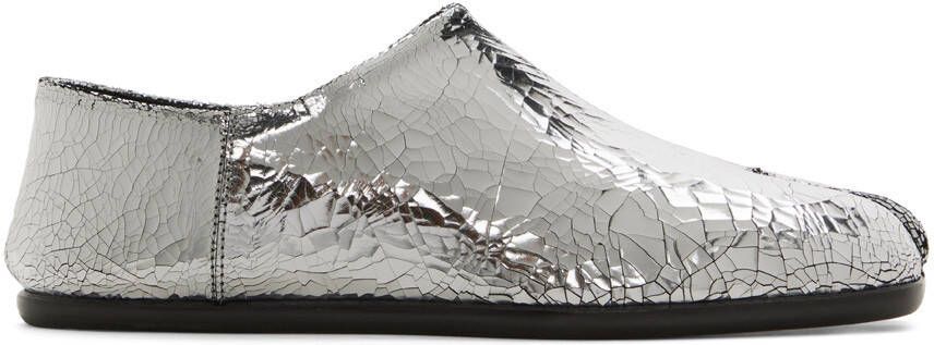 Maison Margiela Silver Tabi Mirror Loafers - Picture 5