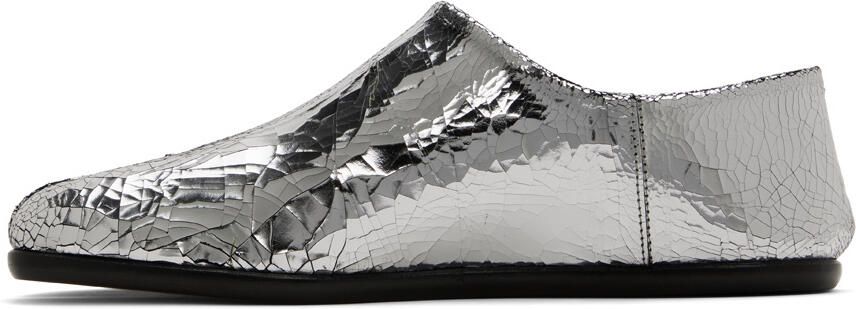 Maison Margiela Silver Tabi Mirror Loafers - Picture 3