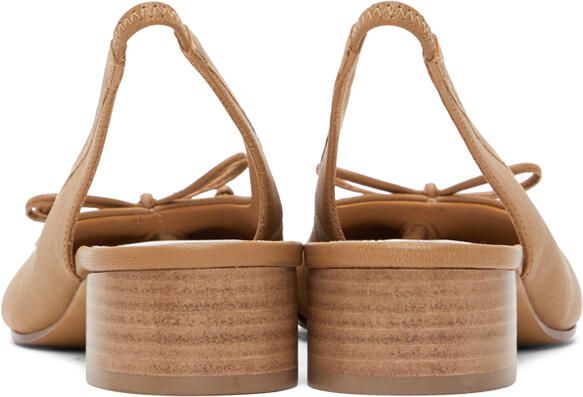 Maison Margiela Tan Slingback Tabi Heels - Picture 4