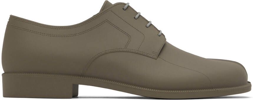 Maison Margiela Taupe Recycled Rubber Tabi Oxfords - Picture 5