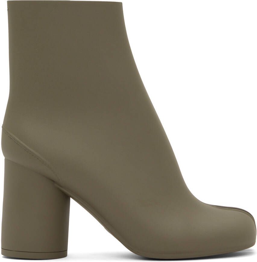 Maison Margiela Taupe Rubber Tabi Boots