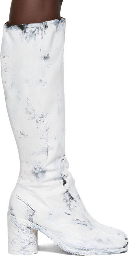 Maison Margiela Black & White Tabi Bianchetto Boots - Picture 13