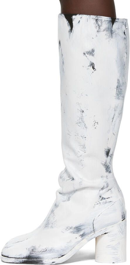 Maison Margiela Black & White Tabi Bianchetto Boots - Picture 7