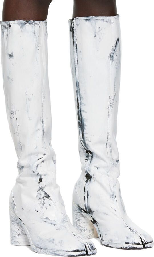 Maison Margiela Black & White Tabi Bianchetto Boots - Picture 5