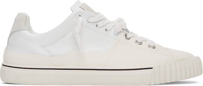 Maison Margiela White Low-Top Sneakers - Picture 5