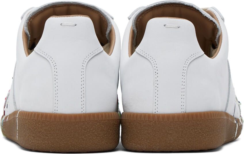 Maison Margiela Off-White & Multicolor Paint Drop Replica Sneakers