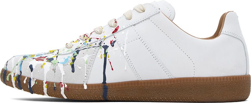 Maison Margiela Black Paint Replica Sneakers - Picture 10