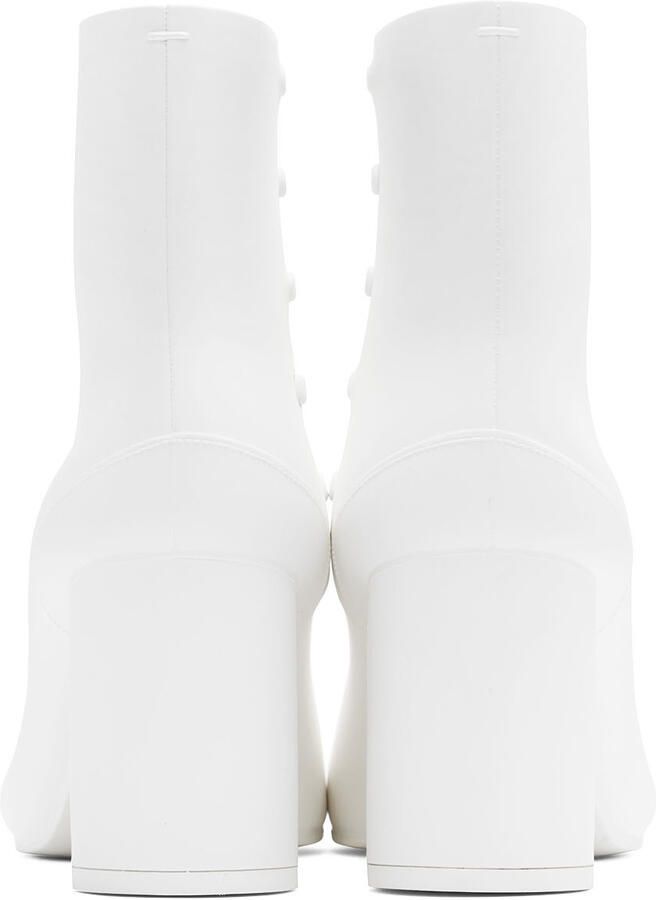 Maison Margiela White Rubber Tabi Boots - Picture 3