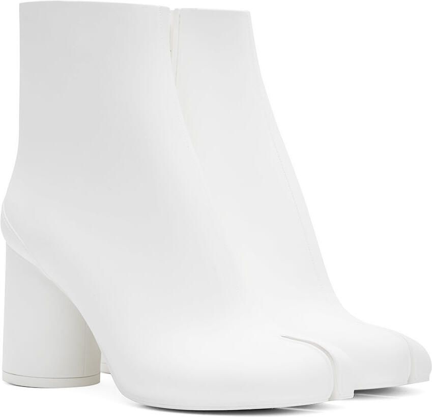 Maison Margiela White Rubber Tabi Boots - Picture 2