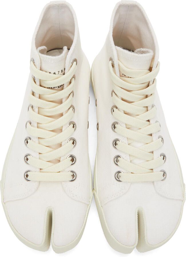 Maison Margiela White Tabi High-Top Sneakers