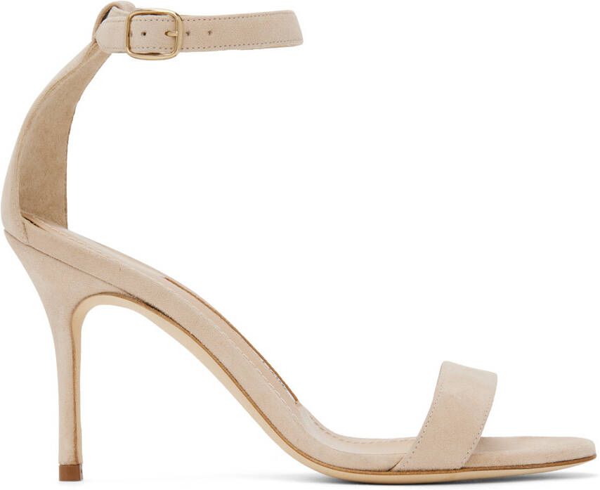 Manolo Blahnik Beige Chaos Sandals - Picture 5