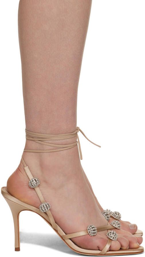 Manolo Blahnik Beige Elsaka Heeled Sandals - Picture 5