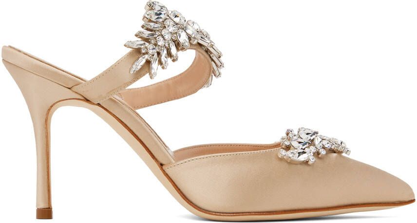 Manolo Blahnik Beige Lurum Heels - Picture 5