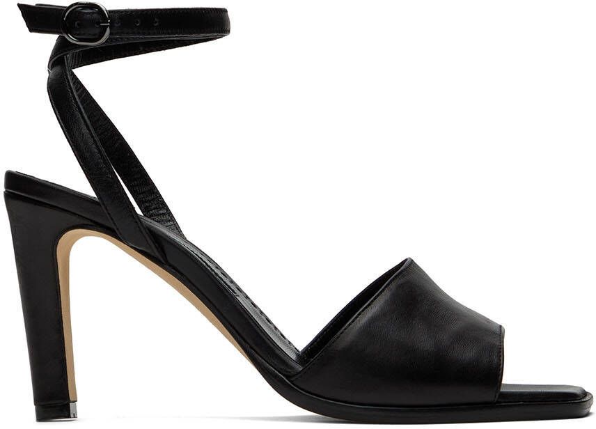 Manolo Blahnik Black Araspe Heeled Sandals - Picture 5