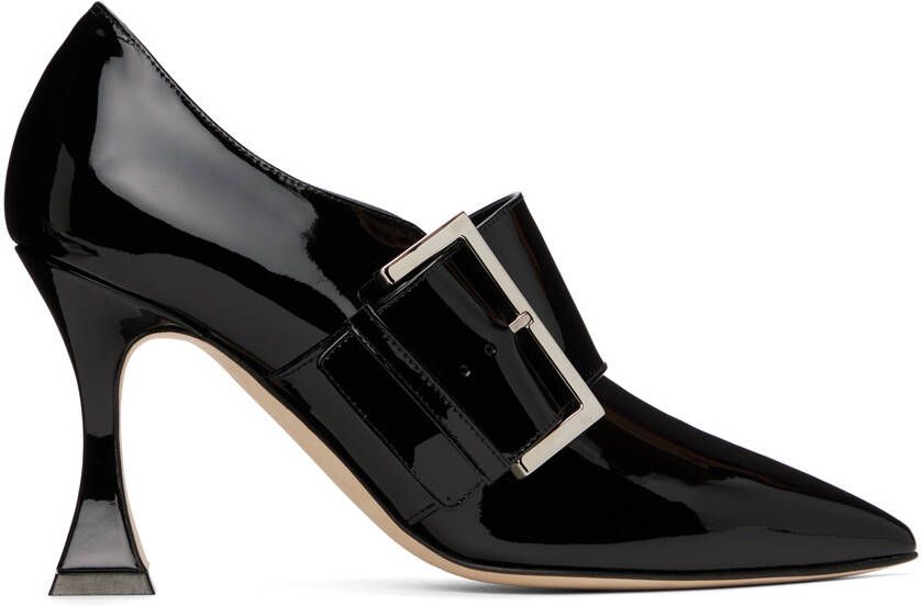 Manolo Blahnik Black Arre Heels - Picture 5
