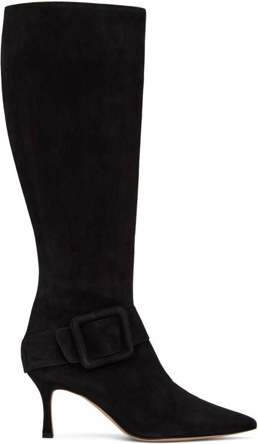 Manolo Blahnik Black Bayhi Gala Tall Boots