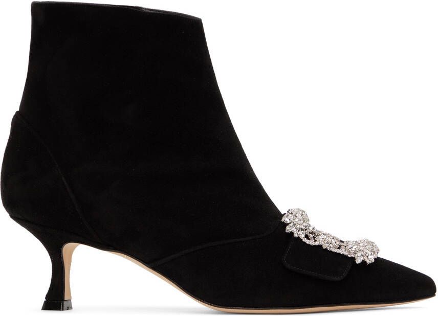 Manolo Blahnik Black Baylow Boots - Picture 5