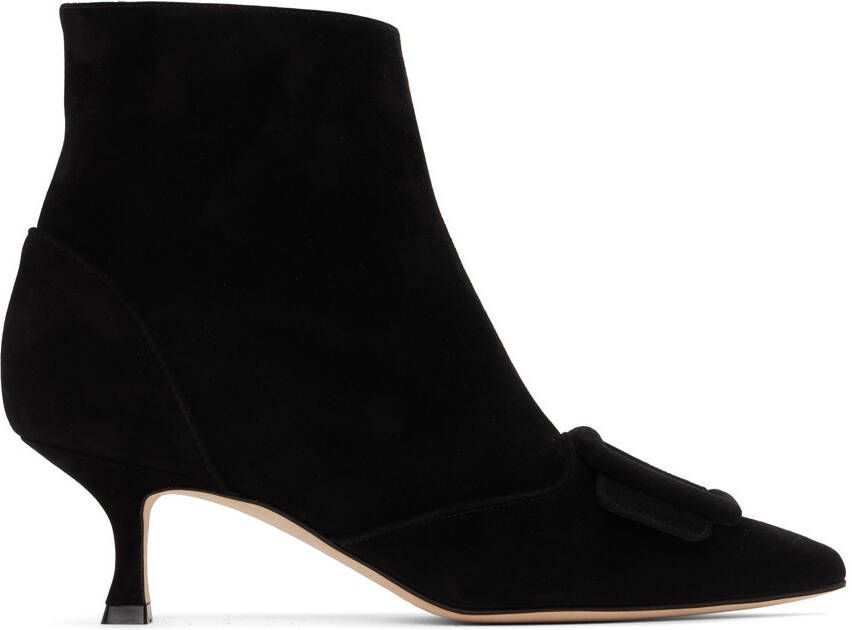 Manolo Blahnik Black Baylow Boots