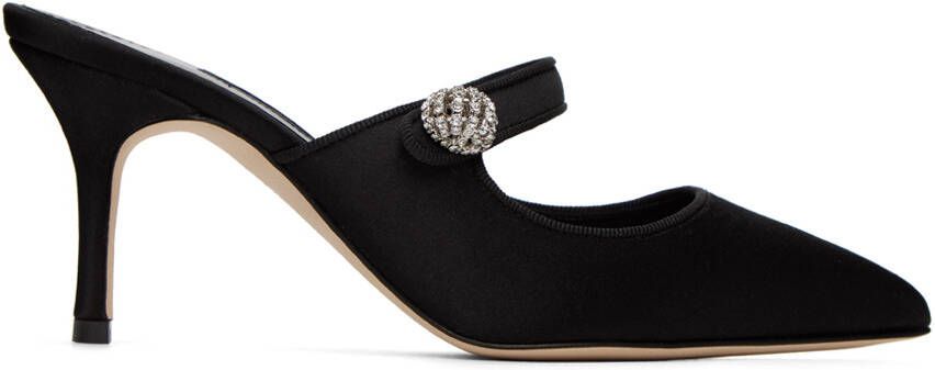 Manolo Blahnik Black Camparimu Jewel Heels - Picture 5