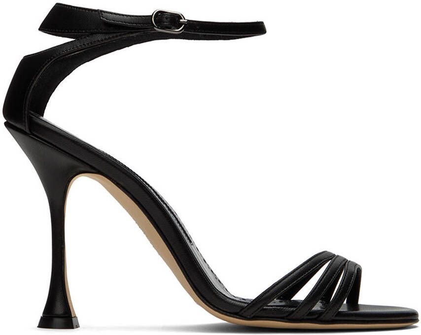 Manolo Blahnik Black Caracol Heeled Sandals - Picture 5