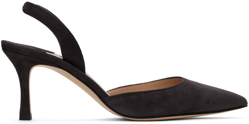 Manolo Blahnik Black Carolyne Heels - Picture 5