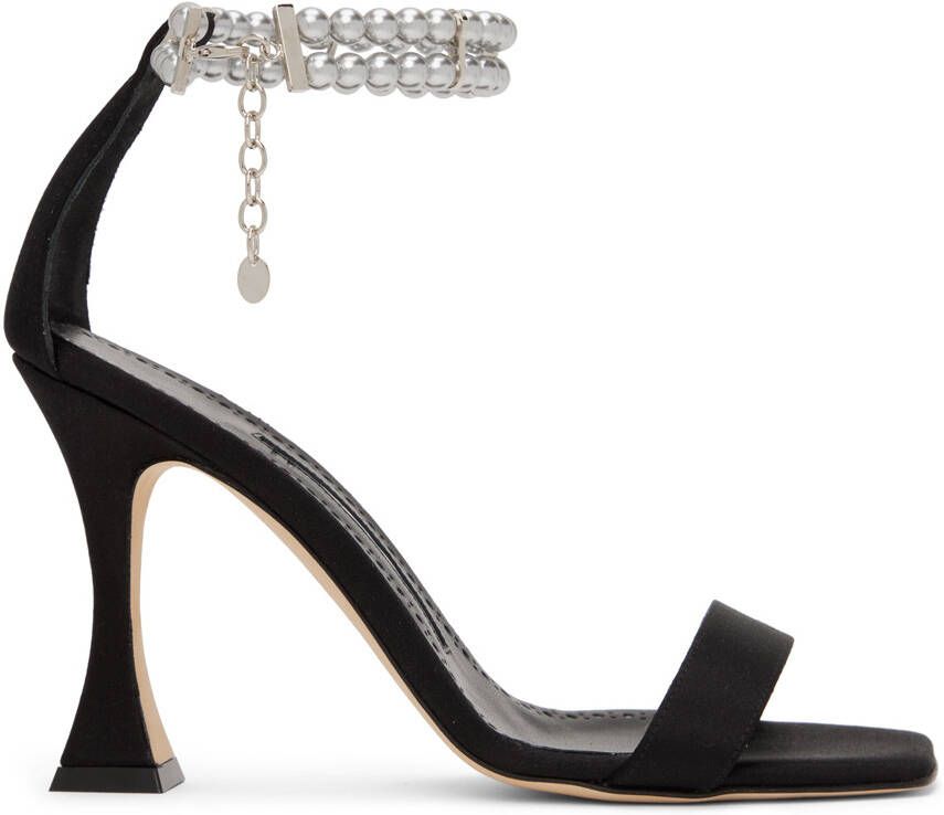 Manolo Blahnik Black Charona Heeled Sandals - Picture 5