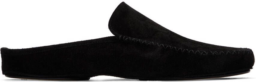 Manolo Blahnik Black Crawford Loafers