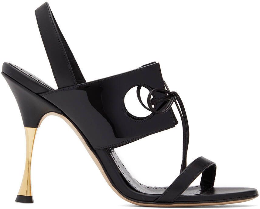 Manolo Blahnik Black Habeeb Heeled Sandals