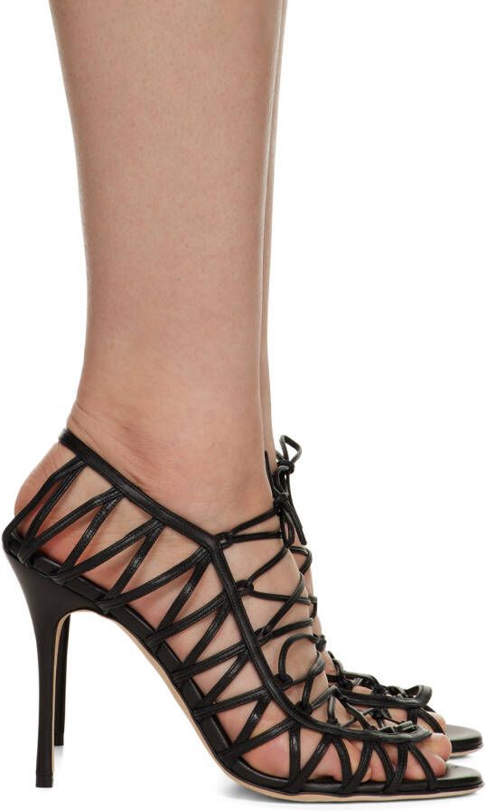 Manolo Blahnik Black Hamza Heeled Sandals - Picture 5