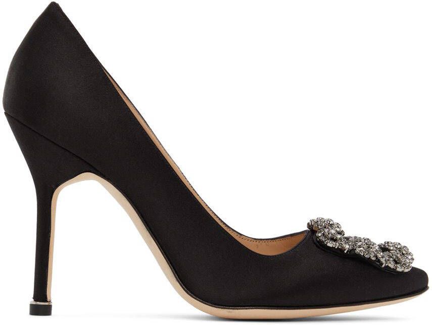 Manolo Blahnik Black Hangisi Pumps - Picture 5