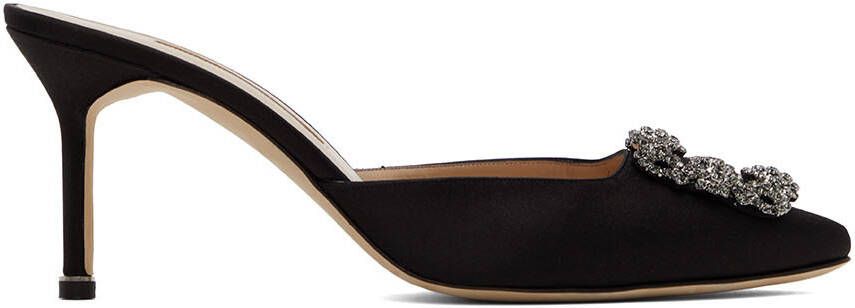 Manolo Blahnik Black Hangisimu 50 Heeled Sandals - Picture 5