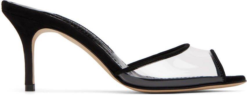 Manolo Blahnik Black Jadifa Heeled Sandals - Picture 5