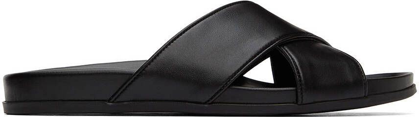 Manolo Blahnik Black Leather Chiltern Sandals - Picture 5