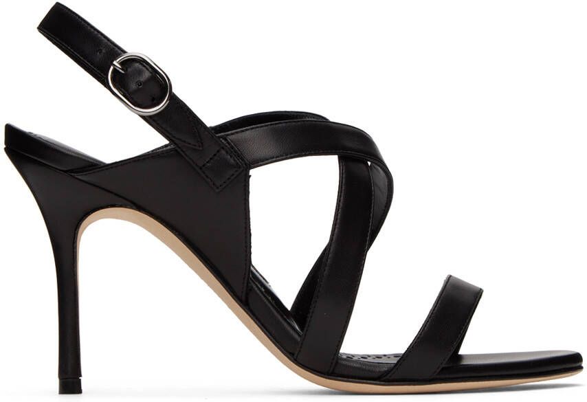 Manolo Blahnik Black Singanu Heeled Sandals - Picture 4