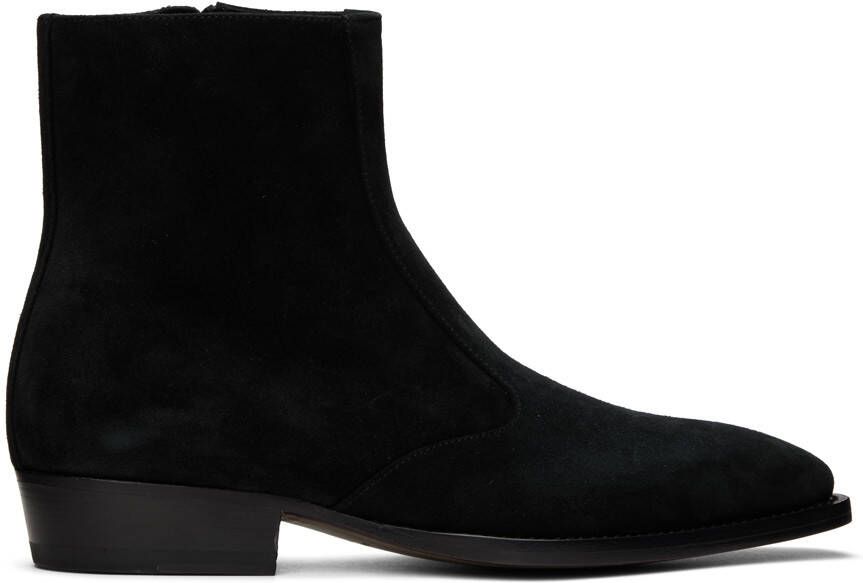 Manolo Blahnik Black Sloane Chelsea Boots