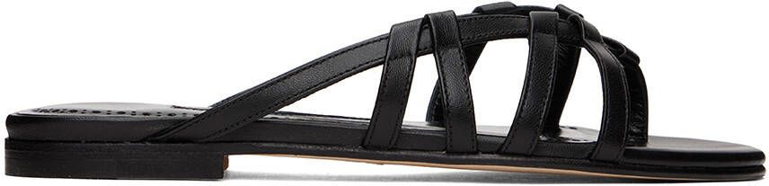 Manolo Blahnik Black Soliman Sandals - Picture 5