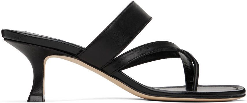 Manolo Blahnik Black Susa Heeled Sandals - Picture 5