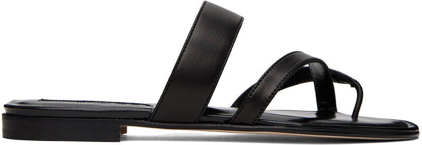 Manolo Blahnik Black Susa Sandals - Picture 5